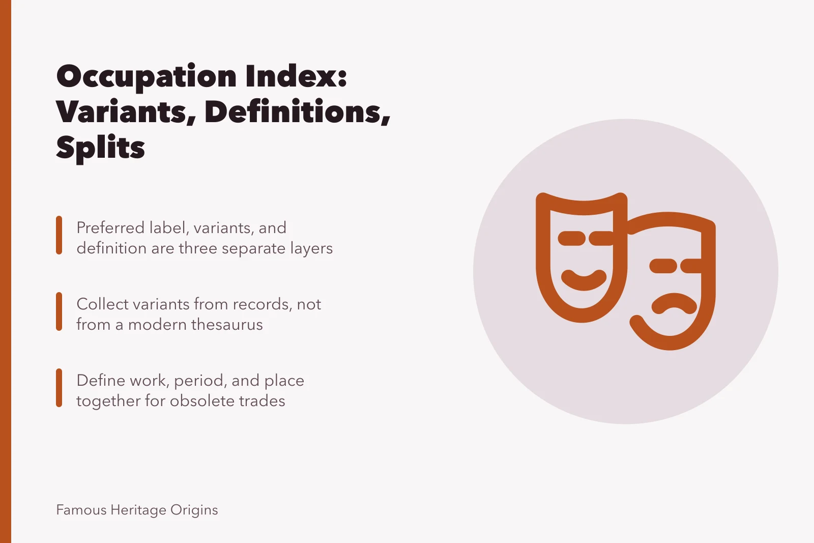 Card on occupation index layers, variant terms, and obsolete trade definitions. Straight talk on people by profession directory
